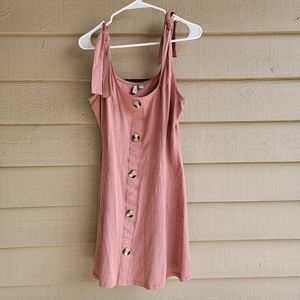 ASOS Button Front Tie Strap Dress